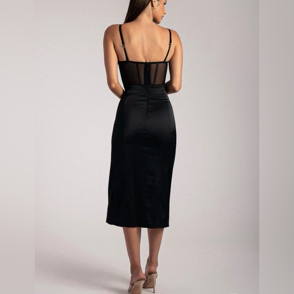 Black MIDI dress - Picture 2 of 4